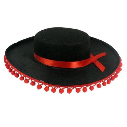 Kapelusz Sombrero z pomponikami, rozm. un Godan (MA-0022)