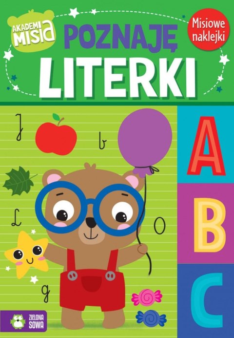 Książeczka edukacyjna Akademia Misia Poznaję literki Zielona Sowa