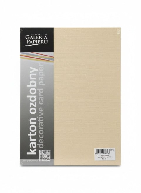 Papier ozdobny (wizytówkowy) A4 Ryps piaskowy 250g Galeria Papieru (204703)