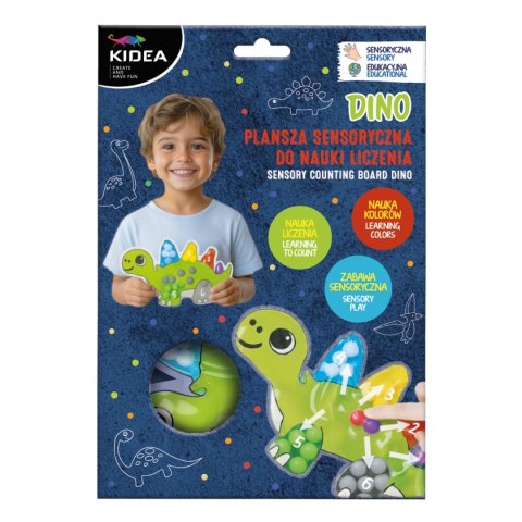 Zabawka edukacyjna Dino PLANSZA SENSORYCZNA DO NAUKI LICZENIA Kidea (PLSNLDKA)