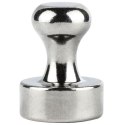 Magnes neodymowy z uchwytem Srebrny śr. 12mm Grand (130-1965) 5 sztuk