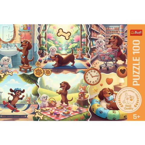 Puzzle Długi dzień jamnika 100 el. Trefl (16567)
