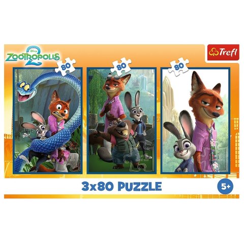 Puzzle Zootopia 3x80 3x80 el. Trefl (34897)