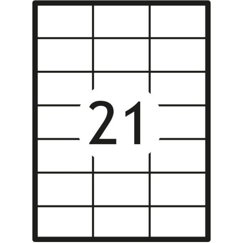 Etykieta samoprzylepna A4 biały [mm:] 70x42,3 Grand (016)