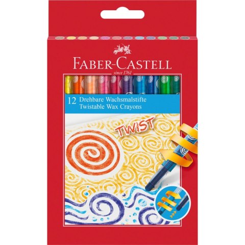 Kredki świecowe wykręcane 12 kol. Faber Castell (120003 FC)