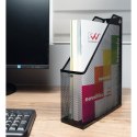 Pojemnik na dokumenty pionowy A4 srebrny metal Grand (GR-053)