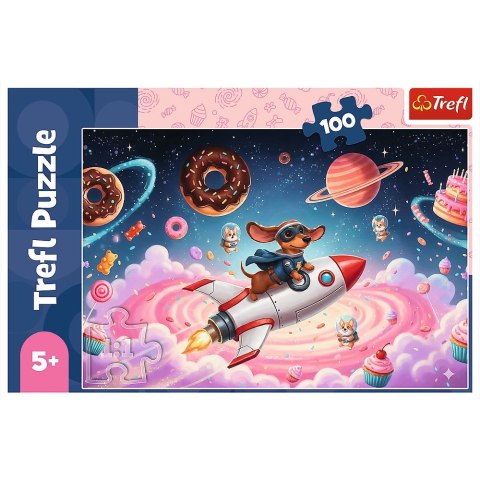 Puzzle Jamnik na rakiecie 100 el. Trefl (16558)