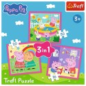 Puzzle Peppa i przyjaciele 3w1 el. Trefl (34873)