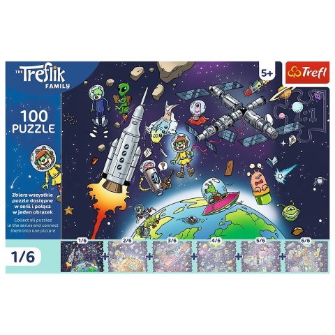 Puzzle Rodzina Treflików Treflinka w kosmosie 100 el. Trefl (16541)