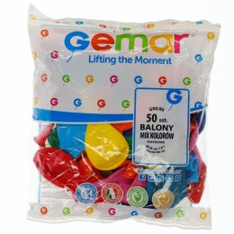 Balon gumowy mix kolorów pastelowy 50 szt mix pastelowy 10cal Godan (G90/80/50)