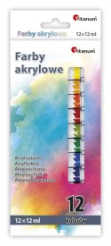 Farba akrylowa kolor: mix 12ml Titanum (04230355)