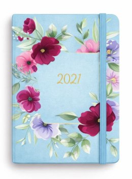 Kalendarz książkowy (terminarz) 2027 Botanical tygodniowy, Azalia błękitna A6 140mm x 90mm Antra (Kal001511)