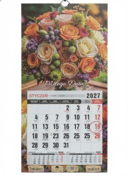 Kalendarz ścienny mini z magnesem JEDNODZIELNY 230mm x 460mm Pan Kalendarzyk (KTJ-2)