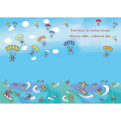 Kartka składana A5 A5 18 EMERYTURA NA FALI Henry (5908451981839)