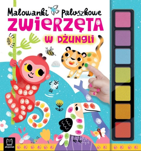 Kolorowanka Malowanki paluszkowe. Zwierzęta w dżungli (4471)