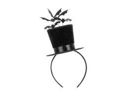 Opaska Cylinder z Nietoperzami, 19x26 cm, czarny Partydeco (OP56)