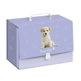 Teczka kartonowa na zatrzask Puppy Sign z rączką A4 mix Bebe (C4/10)