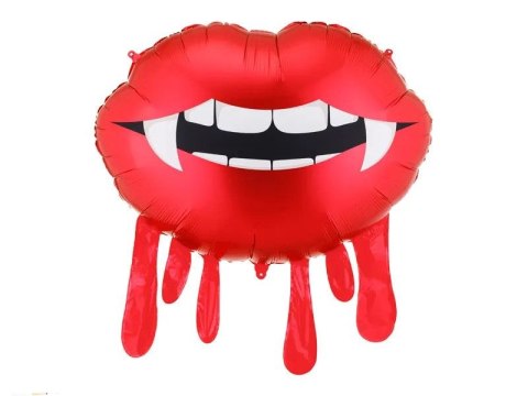 Balon foliowy Krwawiące usta, 92x60 cm, czerwony Partydeco (FB431)
