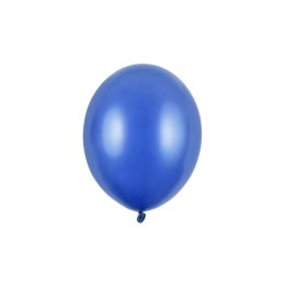 Balon gumowy metalizowany 100 szt niebieski 270mm 12cal Partydeco (SB12M-083C)