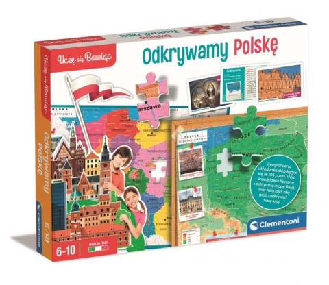 Gra edukacyjna UCZĘ SIĘ BAWIĄC ODKRYWAMY POLSKĘ Clementoni (50776)