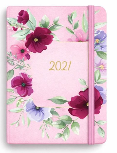 Kalendarz książkowy (terminarz) 2027 Botanical tygodniowy, Azalia różowa A6 140mm x 90mm Antra (Kal001512)
