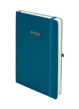 Kalendarz książkowy (terminarz) 2027 Riga dzienny, turkusowy A5 210mm x 145mm Antra (Kal001571)