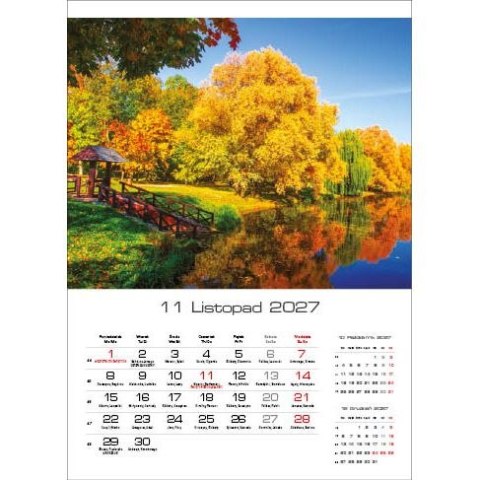 Kalendarz ścienny 4 PORY ROKU 13 planszowe 315mm x 500mm Jotan (WP 115)