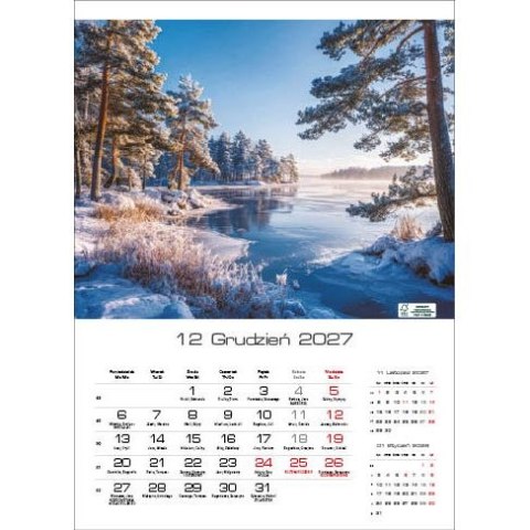 Kalendarz ścienny 4 PORY ROKU 13 planszowe 315mm x 500mm Jotan (WP 115)