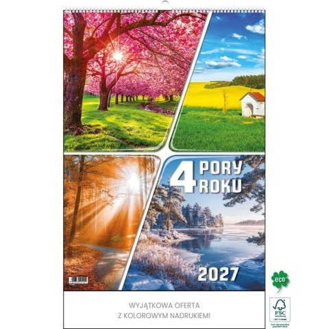 Kalendarz ścienny 4 PORY ROKU 13 planszowe 315mm x 500mm Jotan (WP 115)