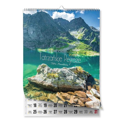 Kalendarz ścienny MAŁY SPIRALA TATRZAŃSKIE PEJZAŻE 230mm x 305mm Avanti (KSMS-8)
