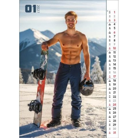 Kalendarz ścienny SPORT&MEN 13 planszowe 315mm x 500mm Jotan (WP158)
