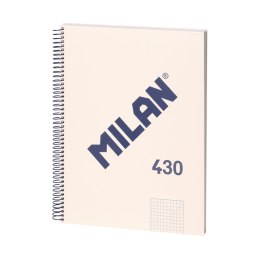 Kołozeszyt (kołonotatnik) A4 1918 beżowy 80k. 95g kratka Milan (57143E80BG)