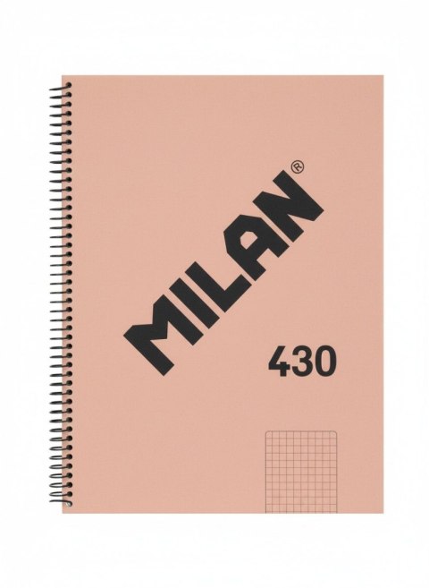 Kołozeszyt (kołonotatnik) A4 1918 różowy 80k. 95g kratka Milan (57143E80P)