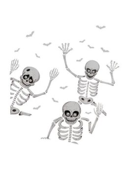 Ozdoba halloweenowa ELEKTROSTATYCZNA DEKORACJA NA OKNO SZKIELETY XL Arpex (HA9911)