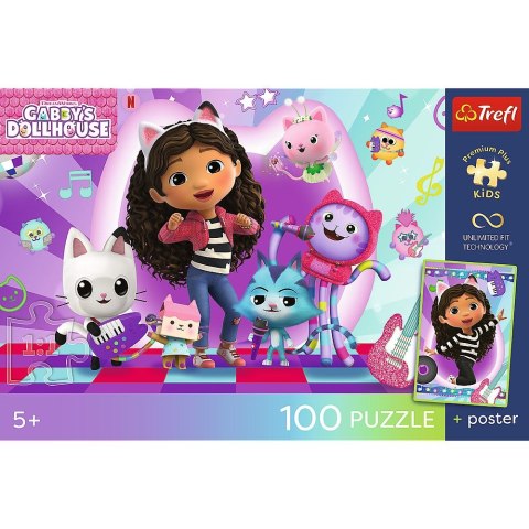 Puzzle Gabby PREMIUM PLUS KIDS Kolorowy koci świat 100 el. Trefl (16551)