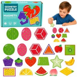 Puzzle Magnetyczne Nauka Owoców Magnesy Na Tablice Lodówkę 30 el. 30 el. Lean (32026)