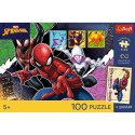 Puzzle Spiderman PREMIUM PLUS KIDS Bohaterski pająk" 100 el. Trefl (16557)