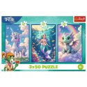 Puzzle Trefliki Razem w kolorowym świecie 3x50 el. Trefl (34879)