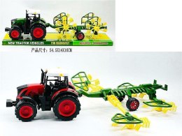 Traktor z maszyną rolniczą; 54,5x16x14cm, PVC Adar (641136)