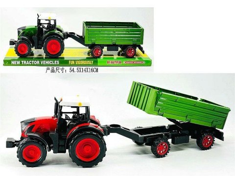 Traktor z przyczepą; 54,5x16x14,5cm, PVC Adar (641082)