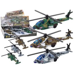 Helikopter Wojskowy Śmigłowiec Militarny Aluminiowy Mix Dźwięk Światła Lean (16530)