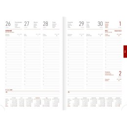 Kalendarz książkowy (terminarz) Vivella czerwona B5 Wokół Nas (216 B5TB)