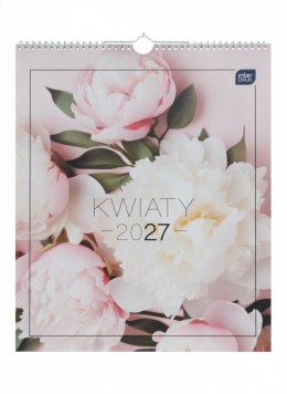 Kalendarz ścienny 12k wieloplanszowy 335mm x 400mm Interdruk (kwiaty)