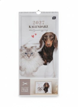 Kalendarz ścienny motywający 220mm x 460mm Interdruk (ZWIERZAKI)