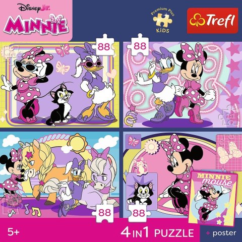 Puzzle Myszka Minnie Magiczne momenty 4x88 el. Trefl (34704)