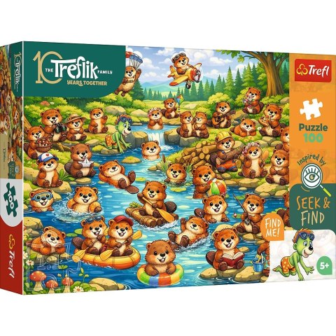 Puzzle Rodzina Treflików Bobry w akcji 100 el. Trefl (16588)