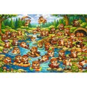 Puzzle Rodzina Treflików Bobry w akcji 100 el. Trefl (16588)