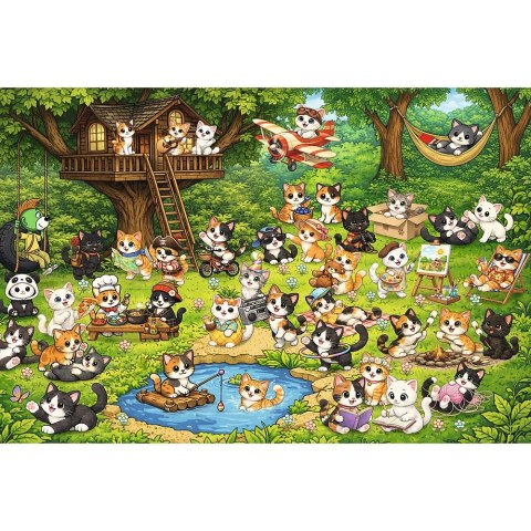 Puzzle Rodzina Treflików Koci świat 100 el. Trefl (16587)