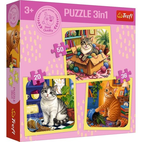Puzzle Rodzina Treflików Puzzle 3w1 Radosne momenty Trefl (34906)