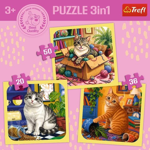 Puzzle Rodzina Treflików Puzzle 3w1 Radosne momenty Trefl (34906)